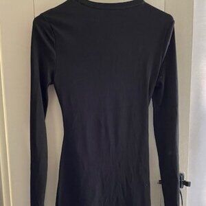 Black Bodycon Mini Dress with Open Back